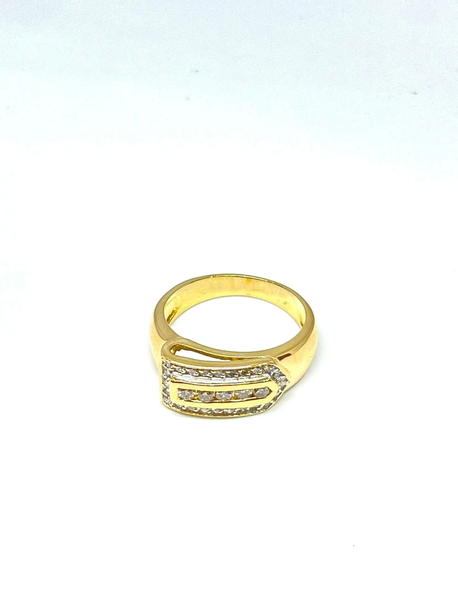Yellow gold diamond ring - Image 3