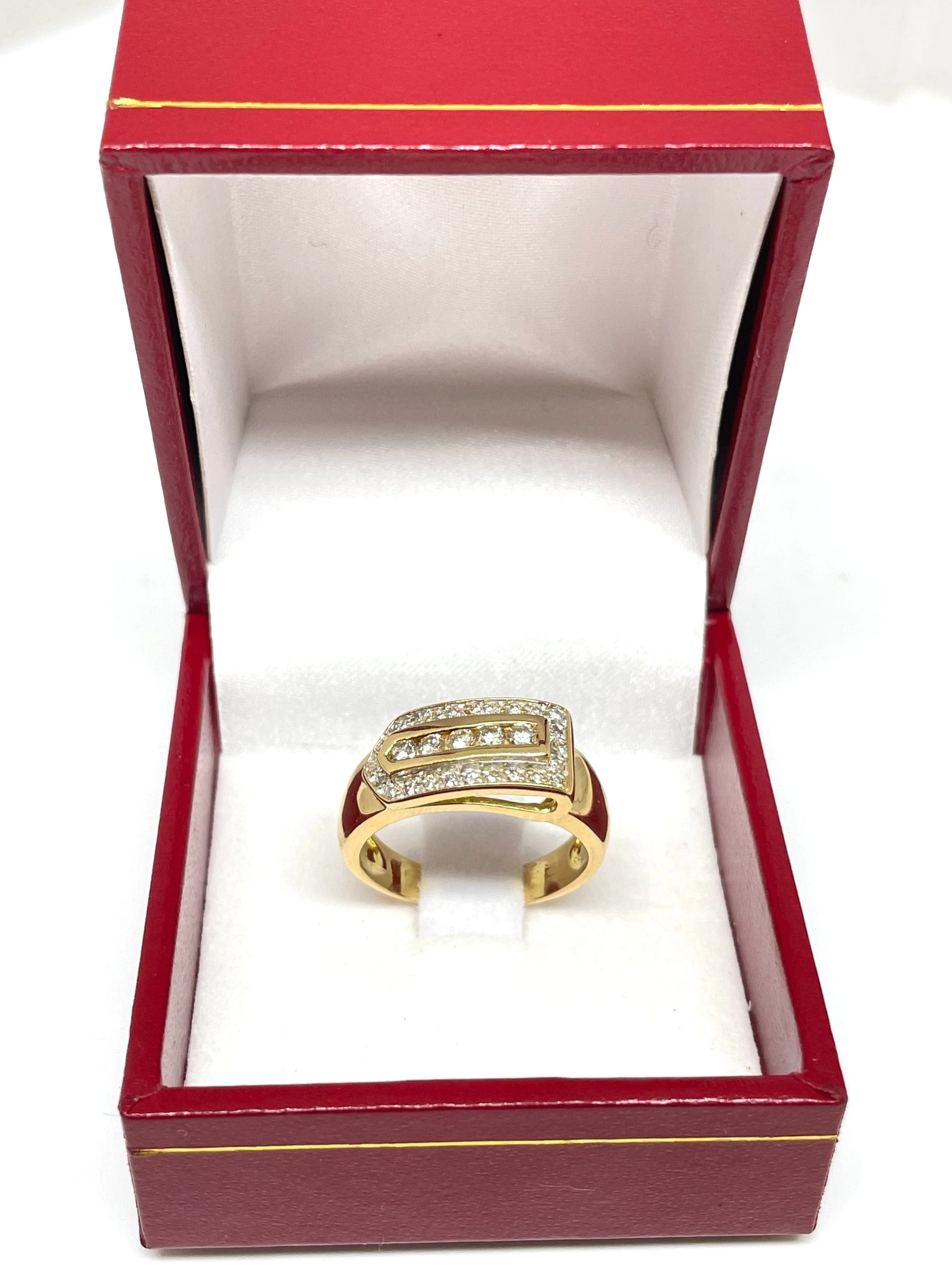 Yellow gold diamond ring - Image 4