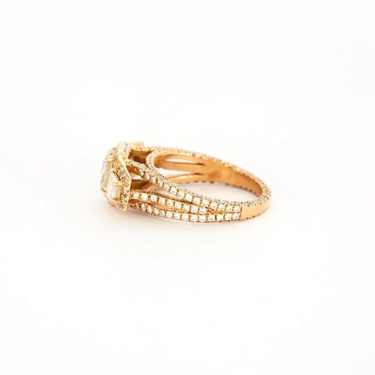 Royale ring in pink gold and diamonds - Image 4