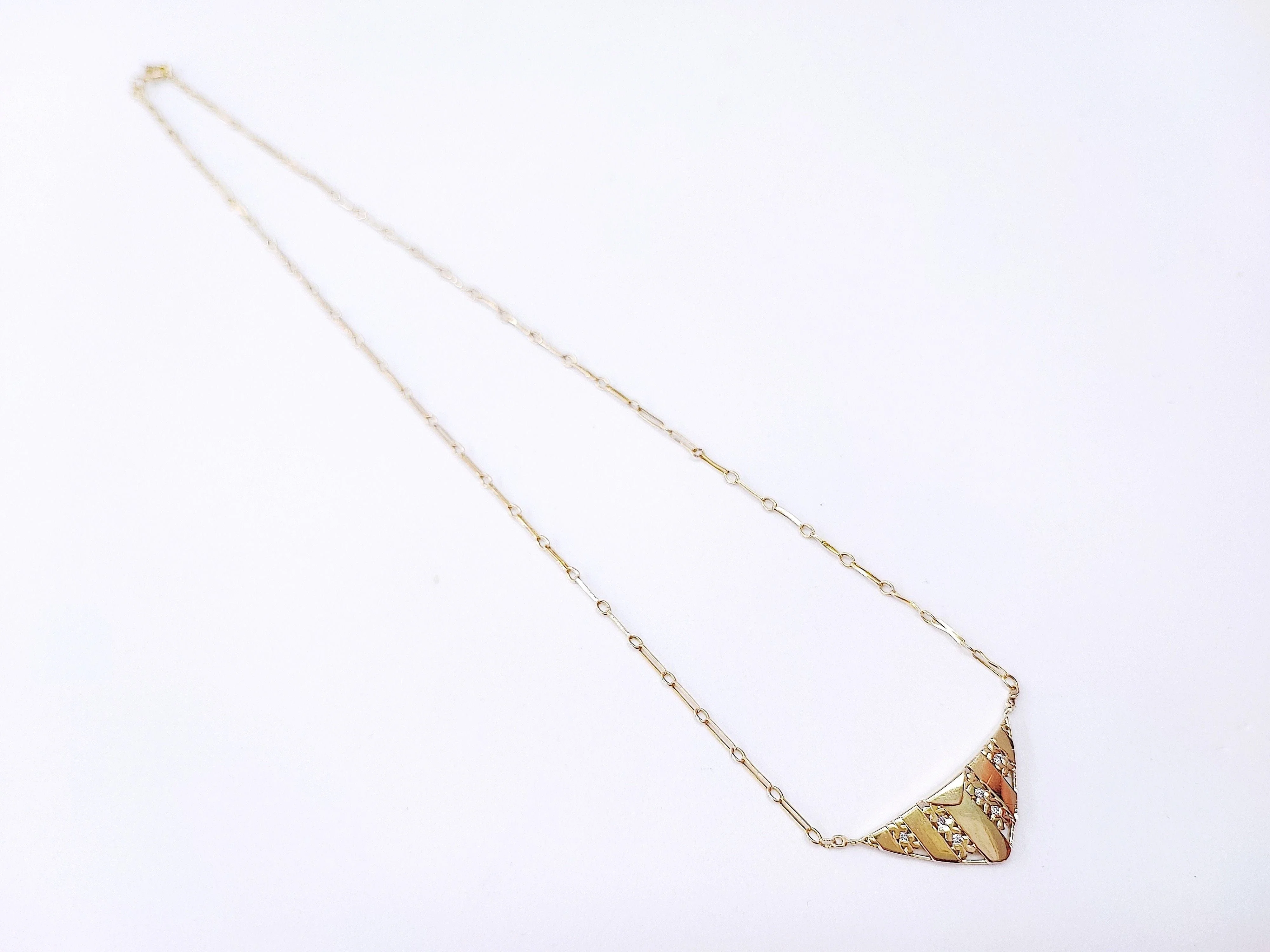 Necklace Art Deco in yellow gold - Image 5