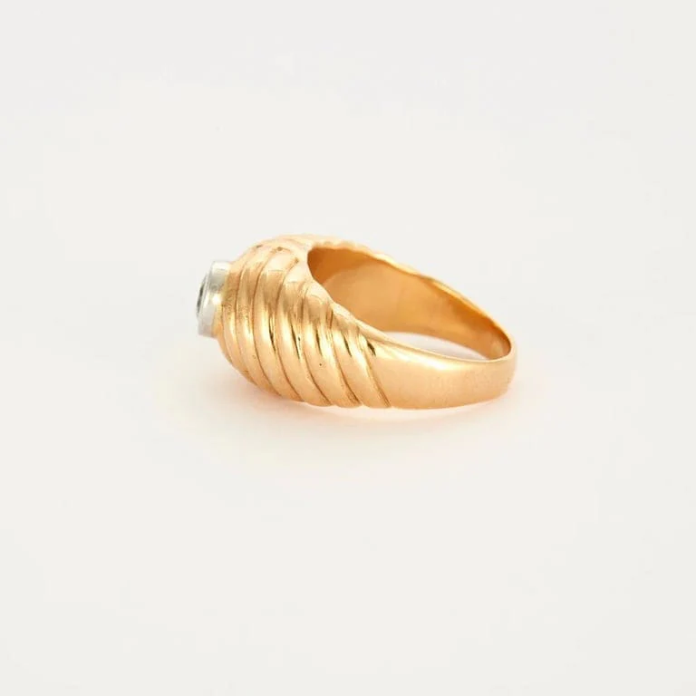 Yellow gold diamond ring - Image 4