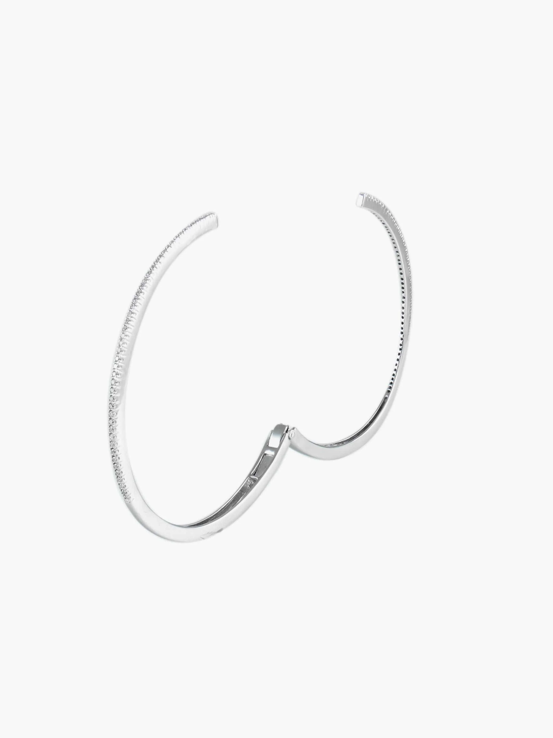 Double Diamond Bangle Bracelet - Image 3