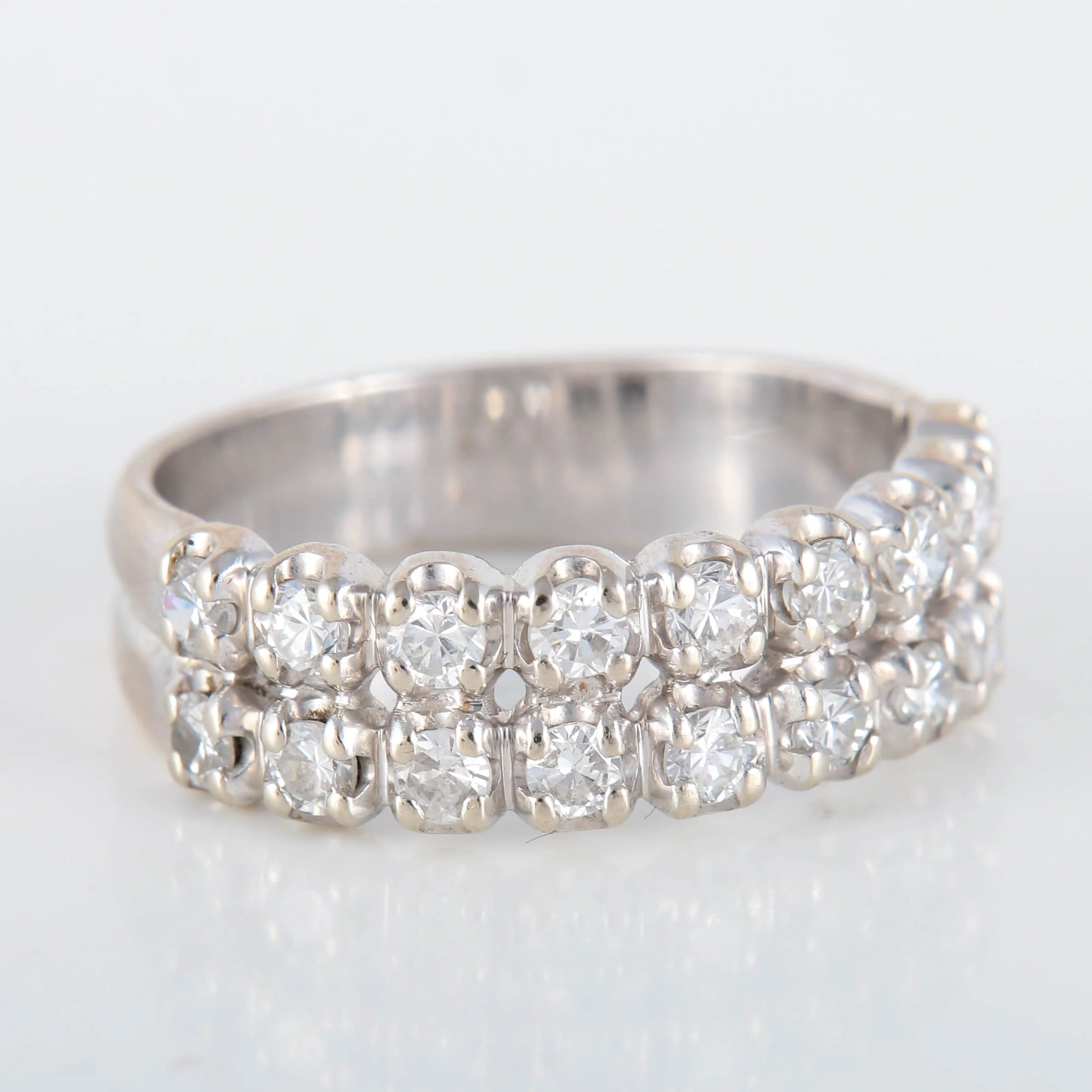 2 rows of diamond ring - Image 10