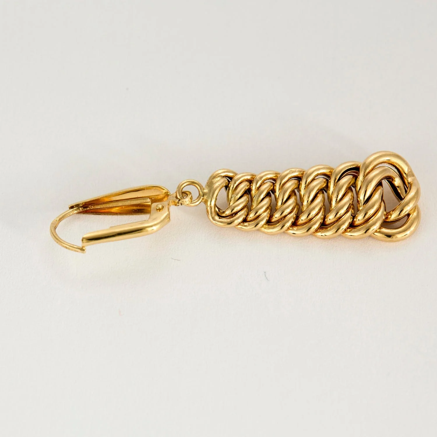 American yellow gold hanging earrings - Image 3