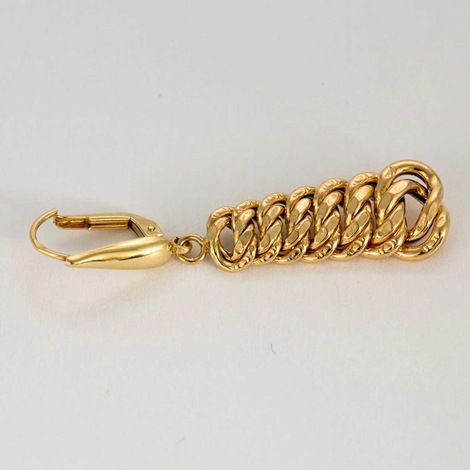 American yellow gold hanging earrings - Image 4