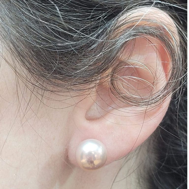 Earrings - Pearl earrings in 18k gold  - Image 3