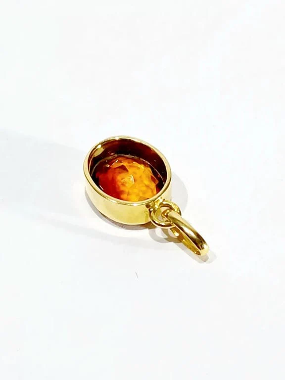 Yellow gold and citrine pendant - Image 10