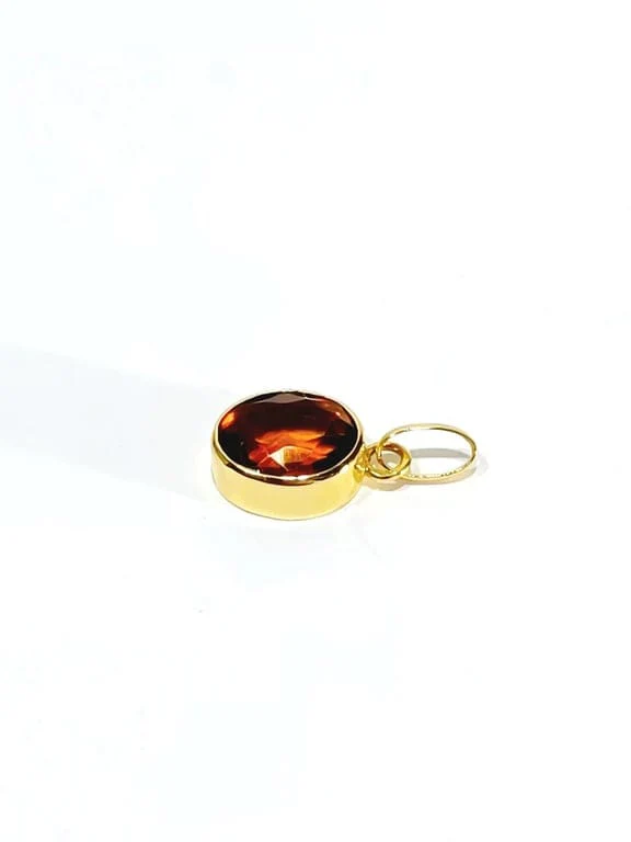 Yellow gold and citrine pendant - Image 13