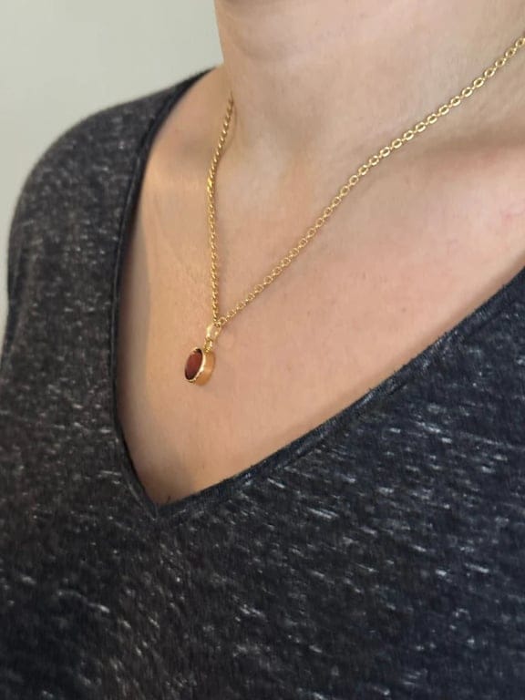 Yellow gold and citrine pendant - Image 14