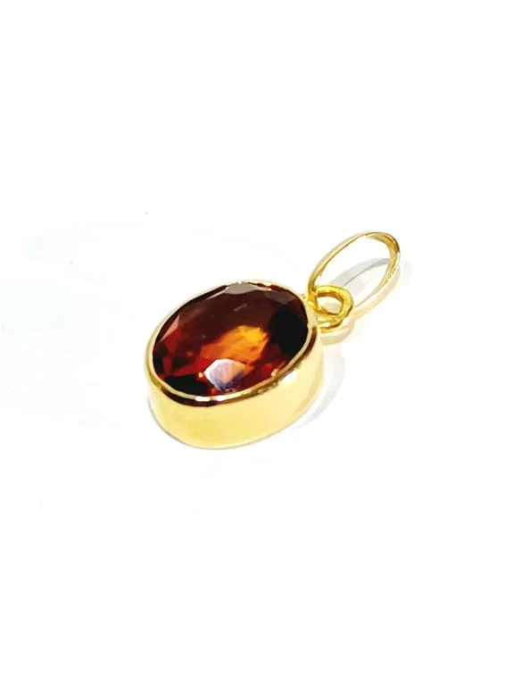 Yellow gold and citrine pendant - Image 4
