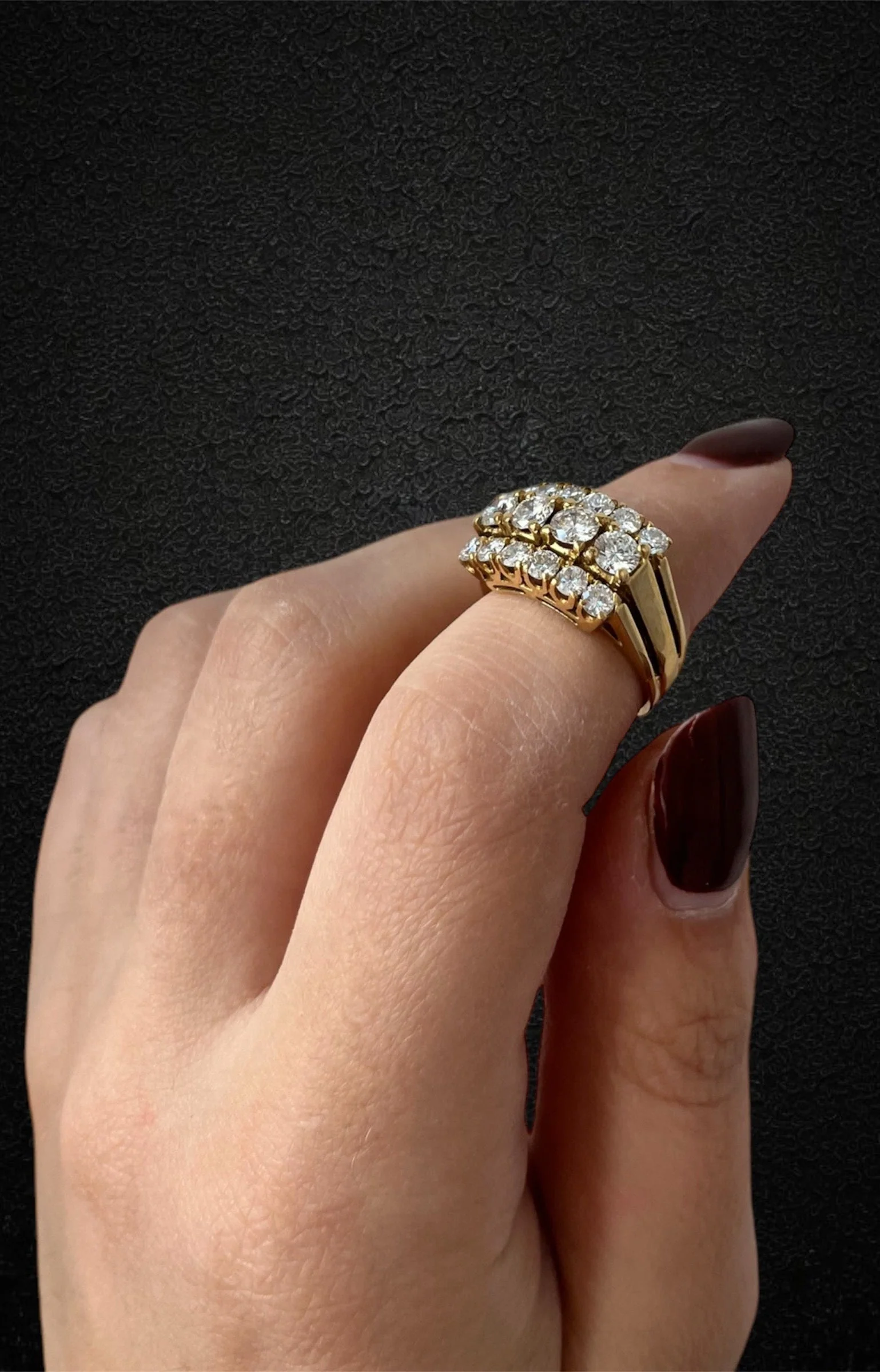 Diamond band ring in yellow gold - Image 4