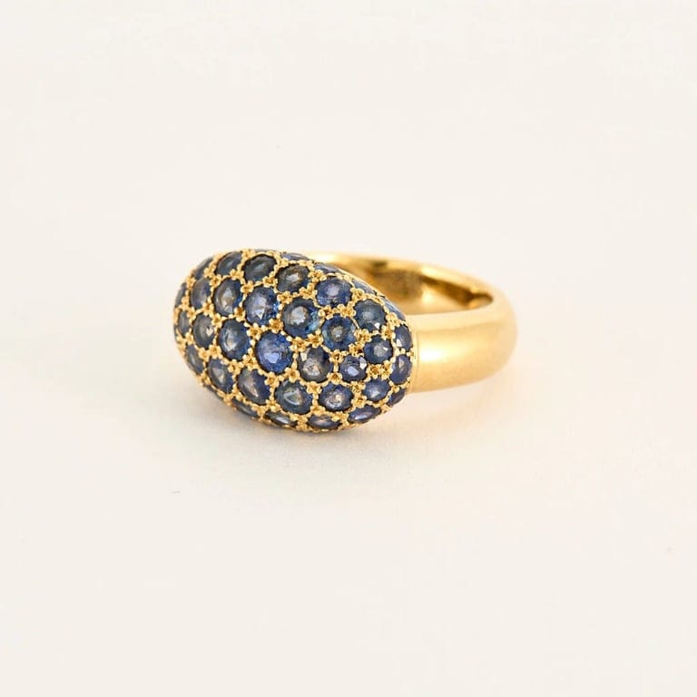 Yellow gold sapphire ring - Image 3