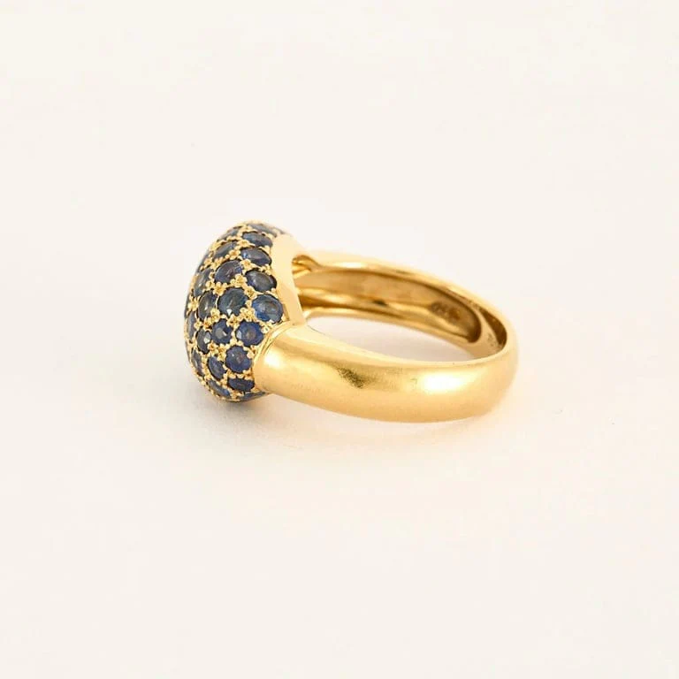 Yellow gold sapphire ring - Image 4