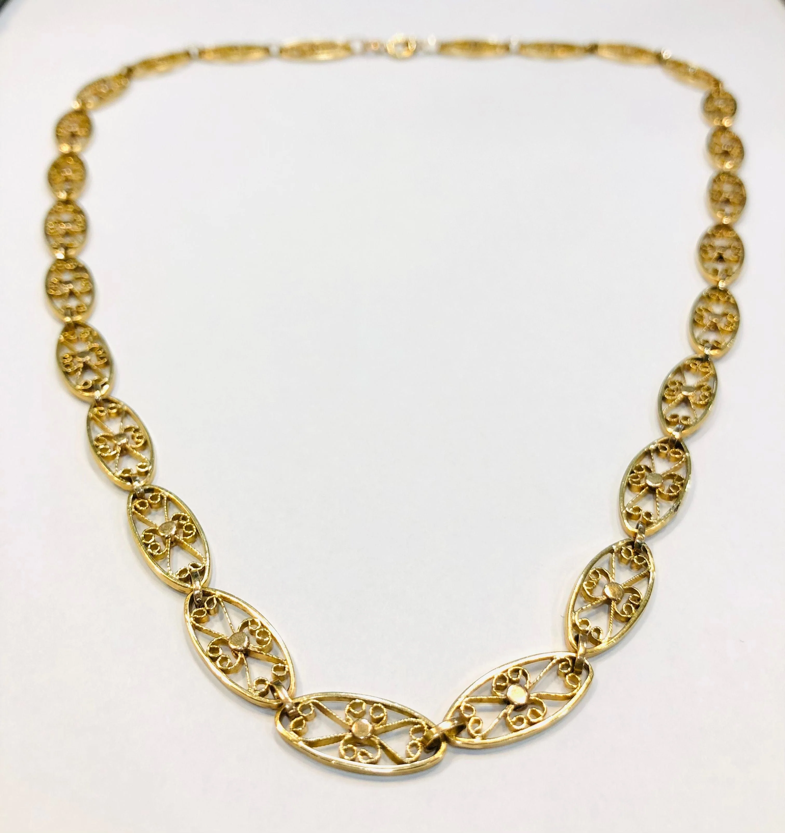 Old filigree mesh necklace - Image 3