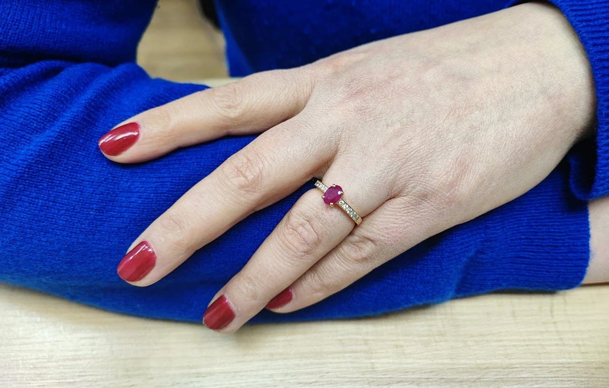 Ruby and diamond ring - Image 2