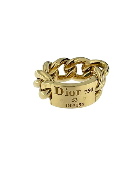 Dior Yellow Gold Chain Link Ring