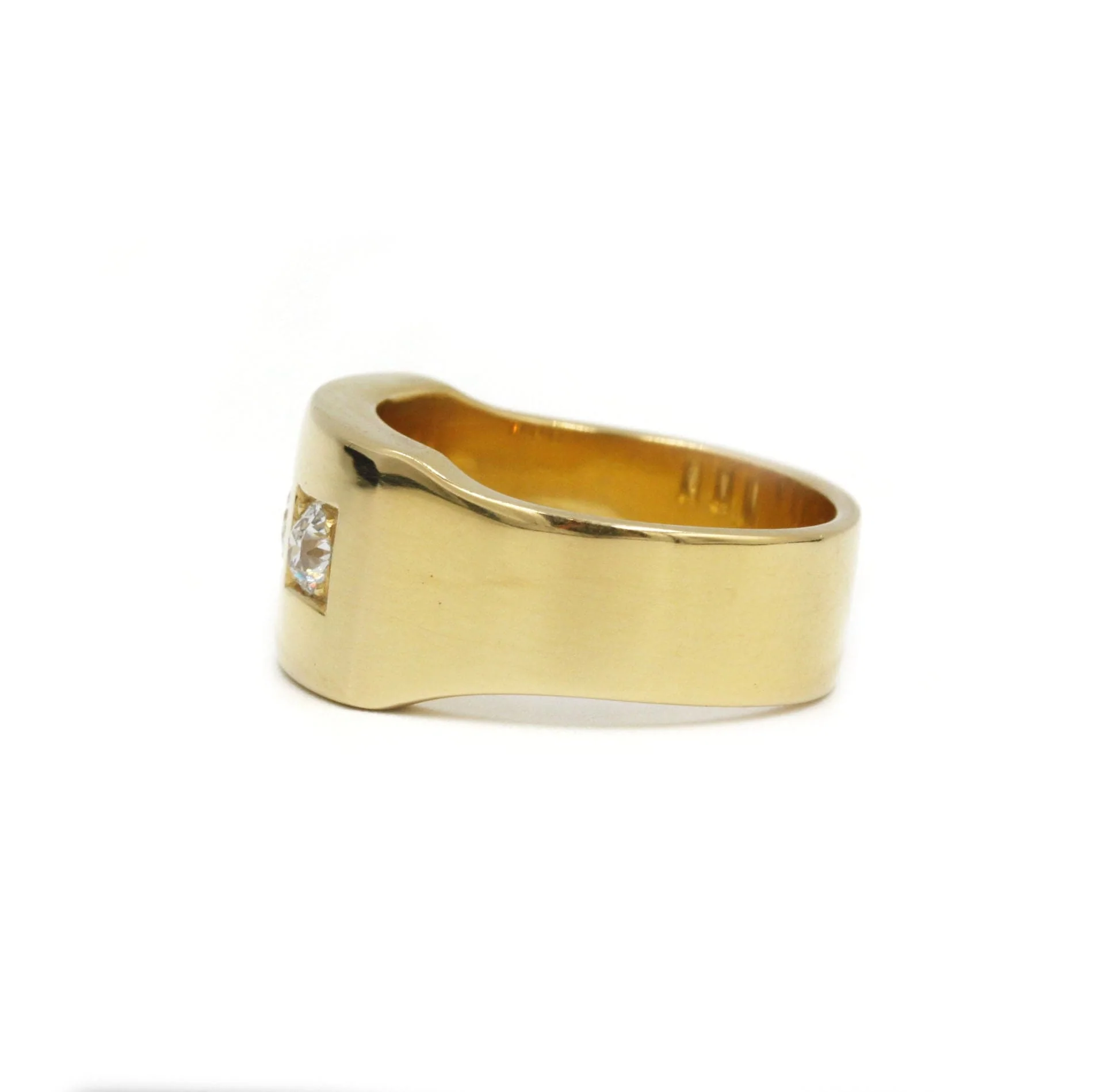 Gold And 3 Diamond Ring - Image 3