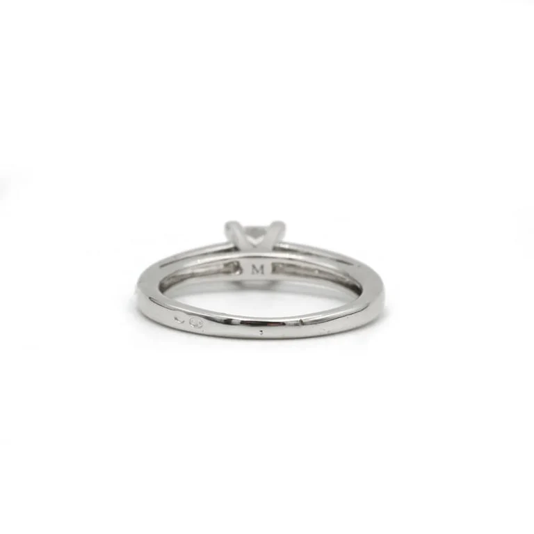 Solitaire - White gold and diamond - Image 5