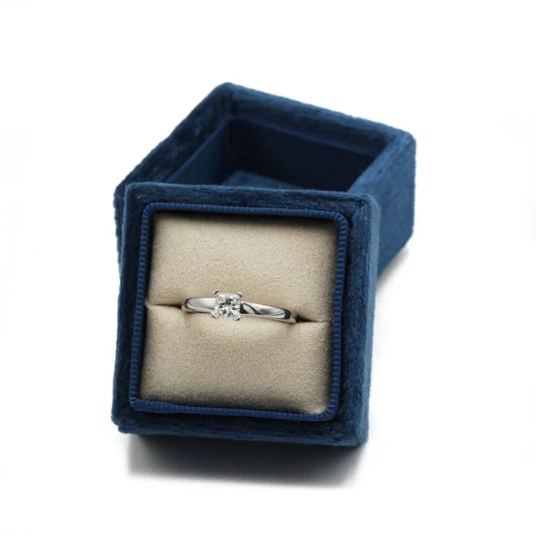 Solitaire - White gold and diamond - Image 6