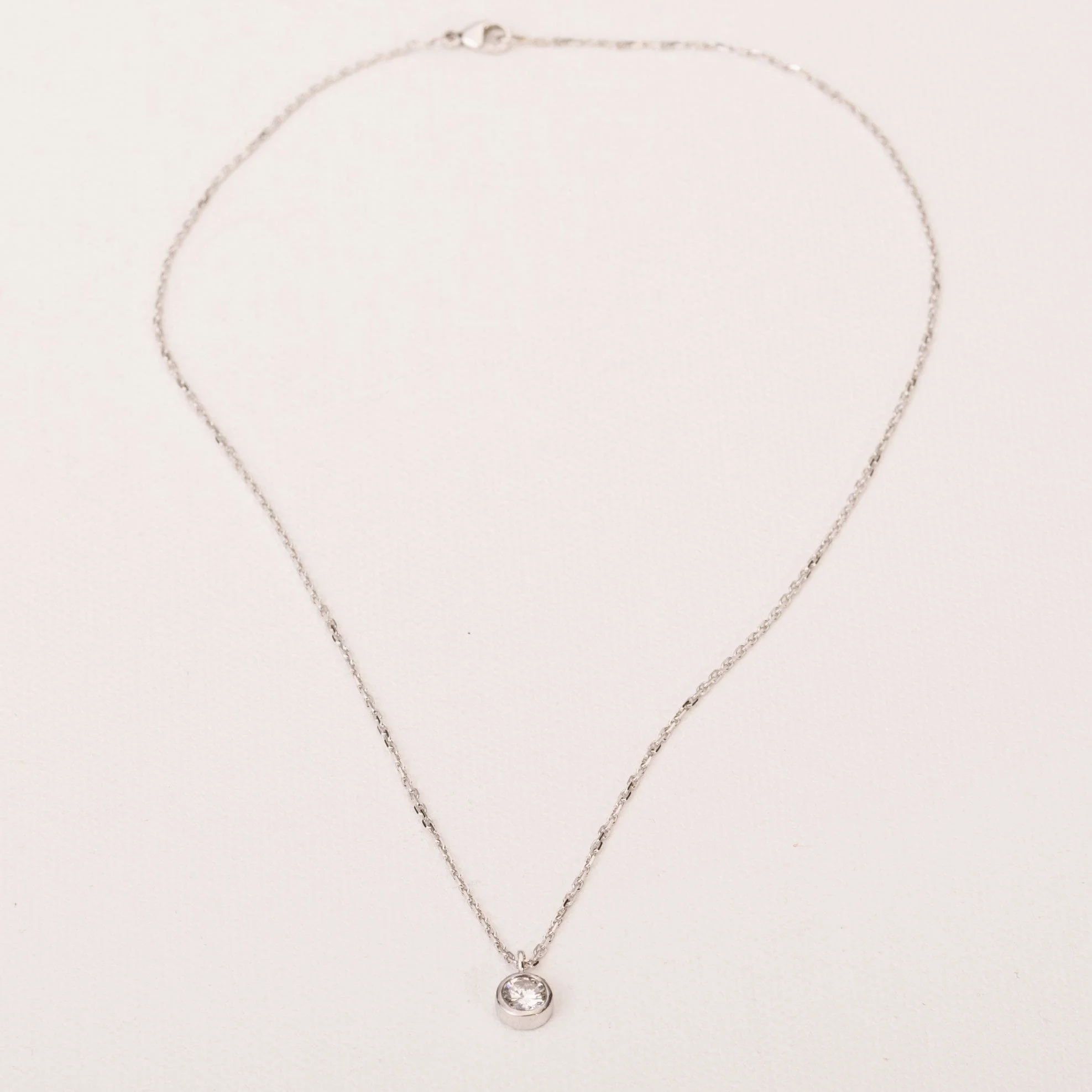 Necklace Solitaire white gold diamond - Image 5