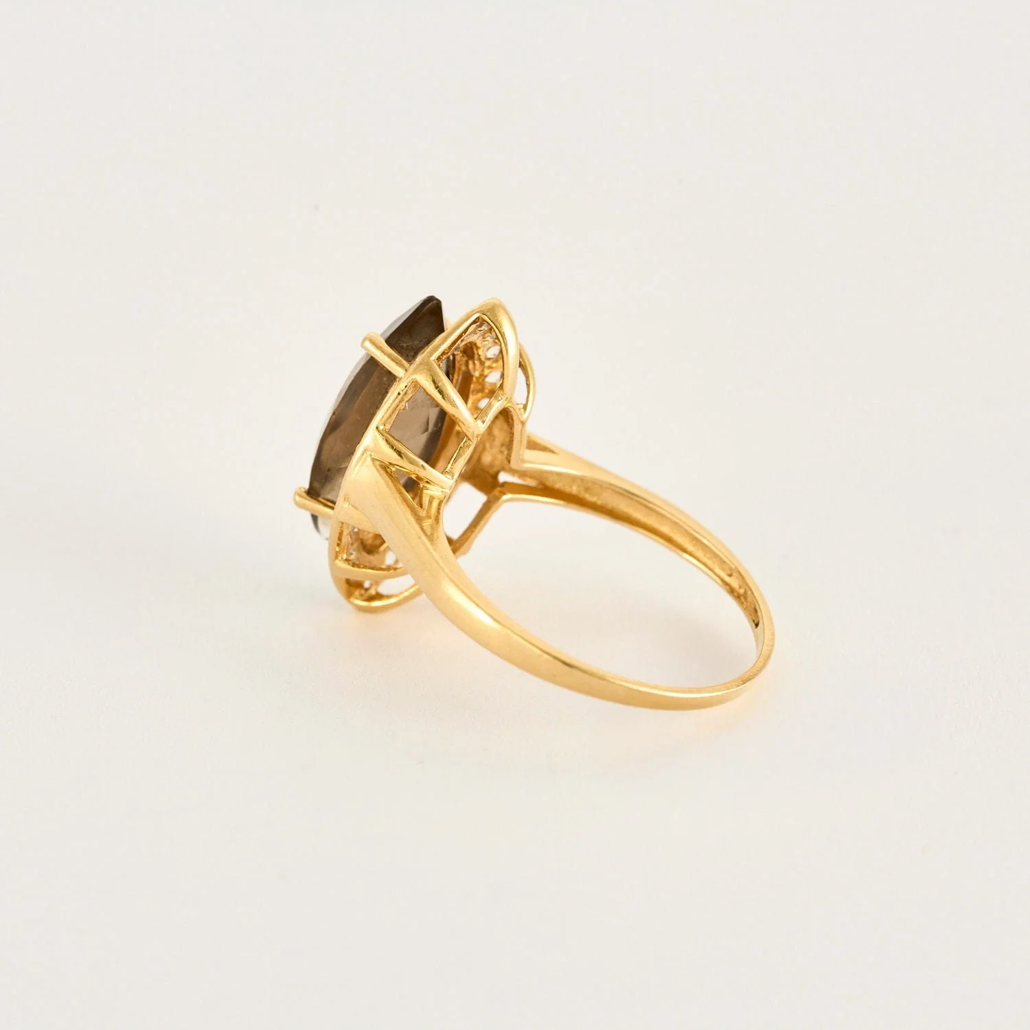 Marquise ring in yellow gold quartz - Image 6