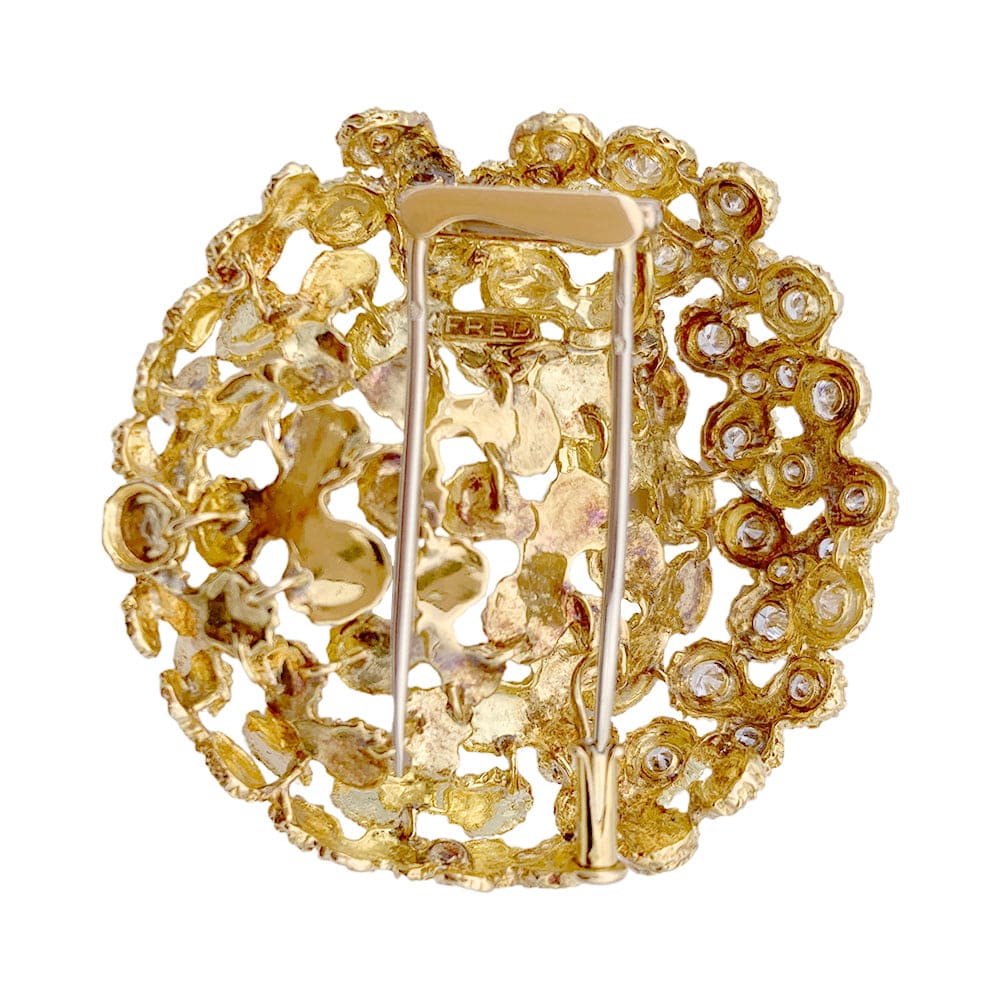 Pin Fred, yellow gold, diamonds. - Image 6