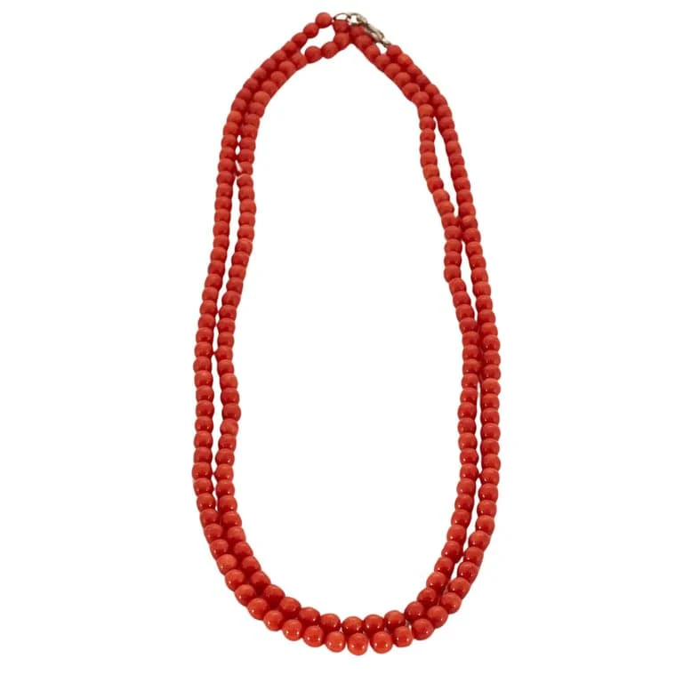 2 Row Coral Necklace