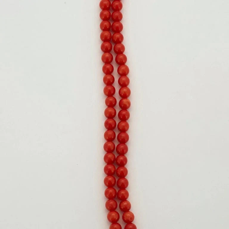 2 Row Coral Necklace - Image 6