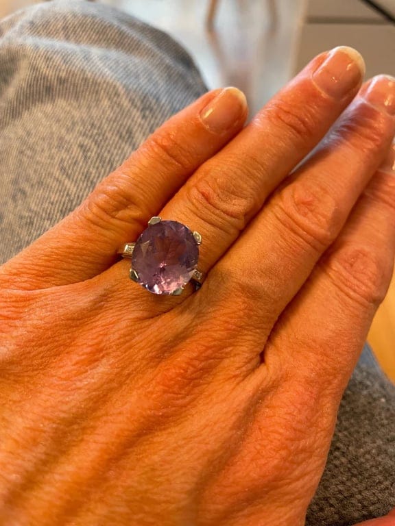 MAUBOUSSIN - White Gold Amethyst and Diamond Ring - Image 2