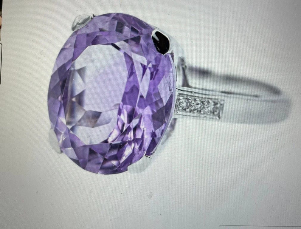 MAUBOUSSIN - White Gold Amethyst and Diamond Ring - Image 3