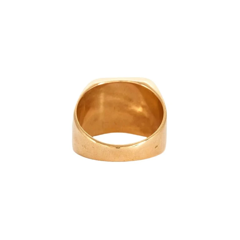 Solid gold men's signet ring - Image 6