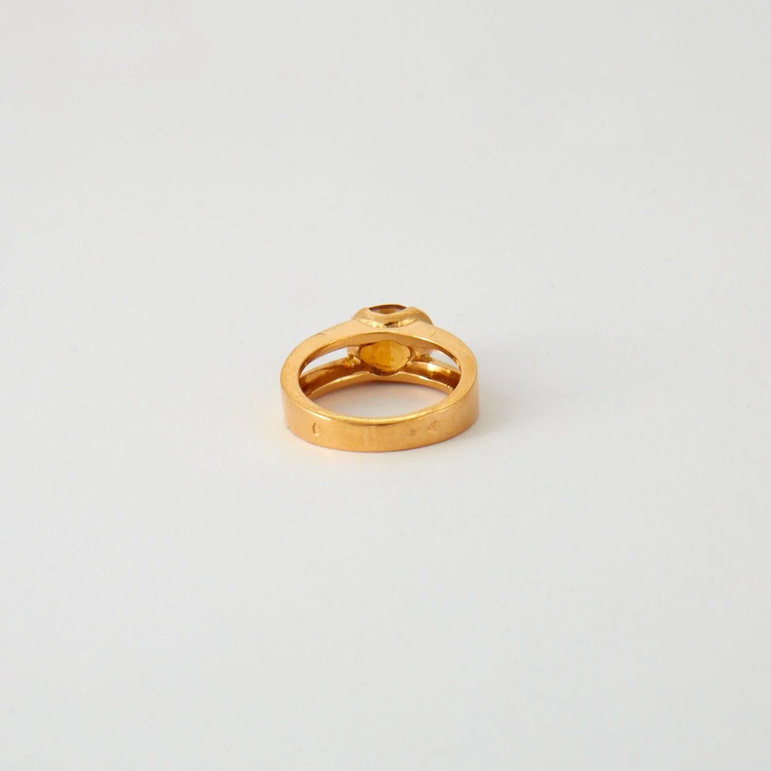 Yellow gold ring, citrine - Image 4