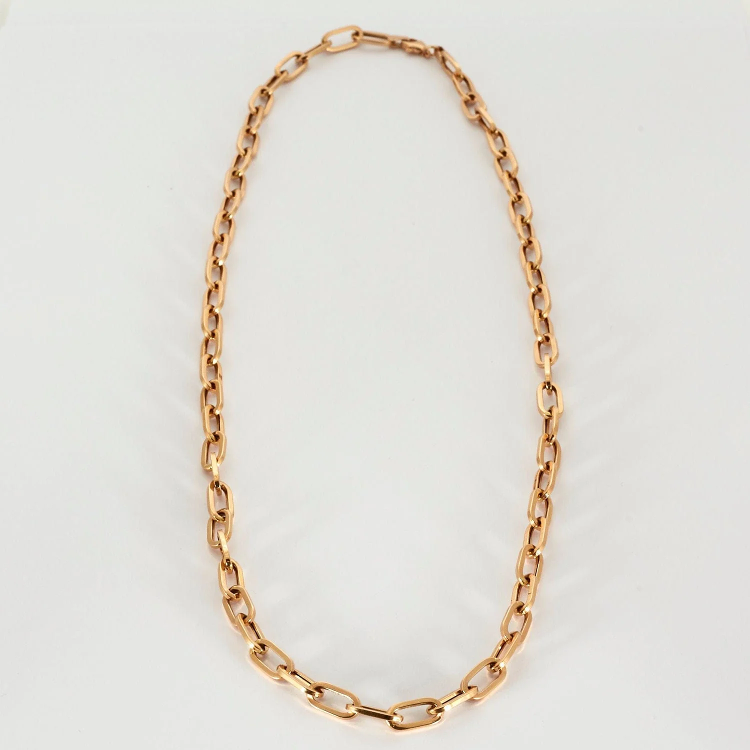 Yellow gold convict link necklace