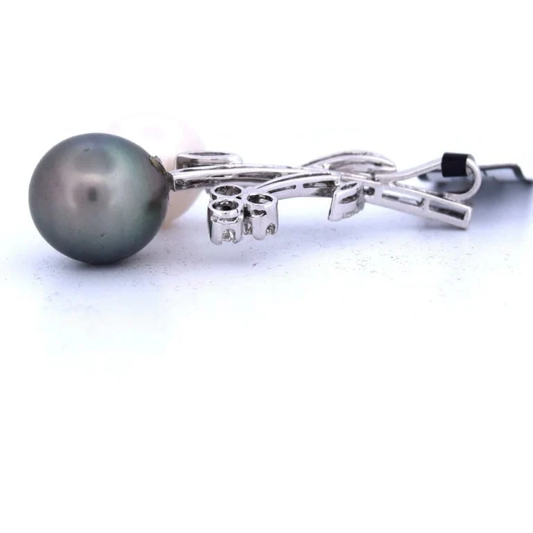 White gold pendant with pearl - Image 7