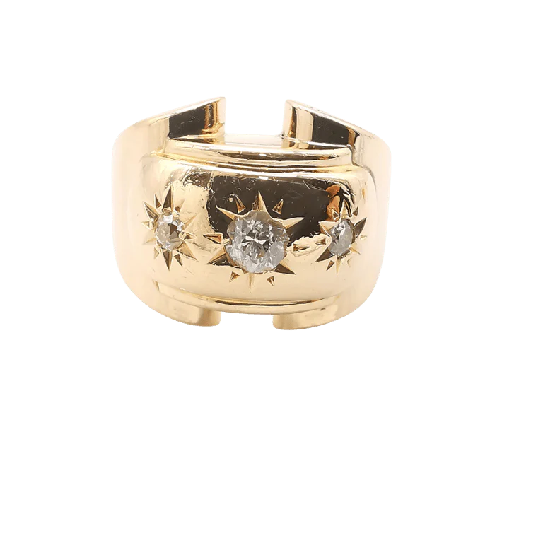 Ring tank yellow gold diamonds - Image 10
