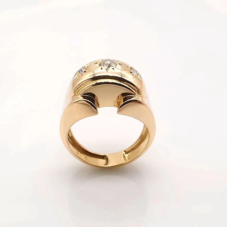 Ring tank yellow gold diamonds - Image 5