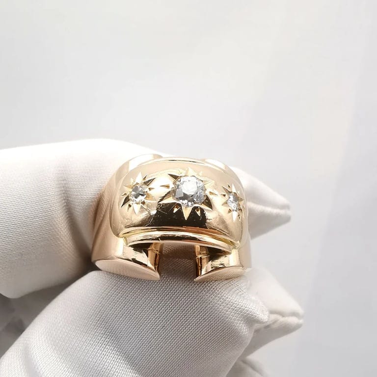 Ring tank yellow gold diamonds - Image 7