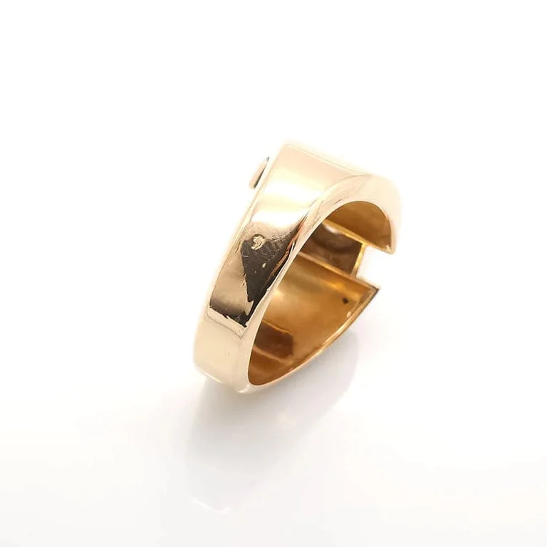 Ring tank yellow gold diamonds - Image 9
