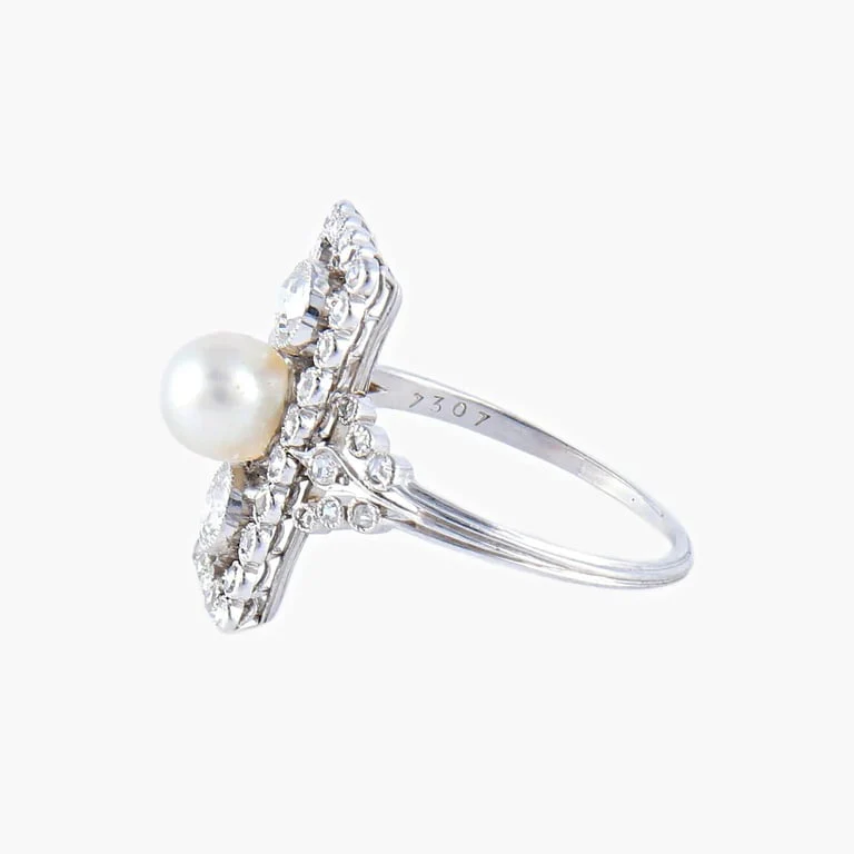 Fine Pearl Diamond Ring - Image 6