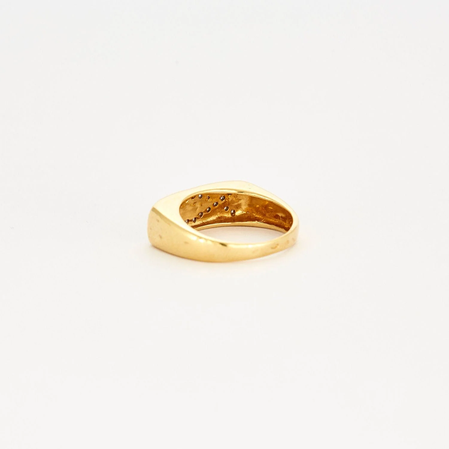 Yellow gold diamond bangle ring - Image 4