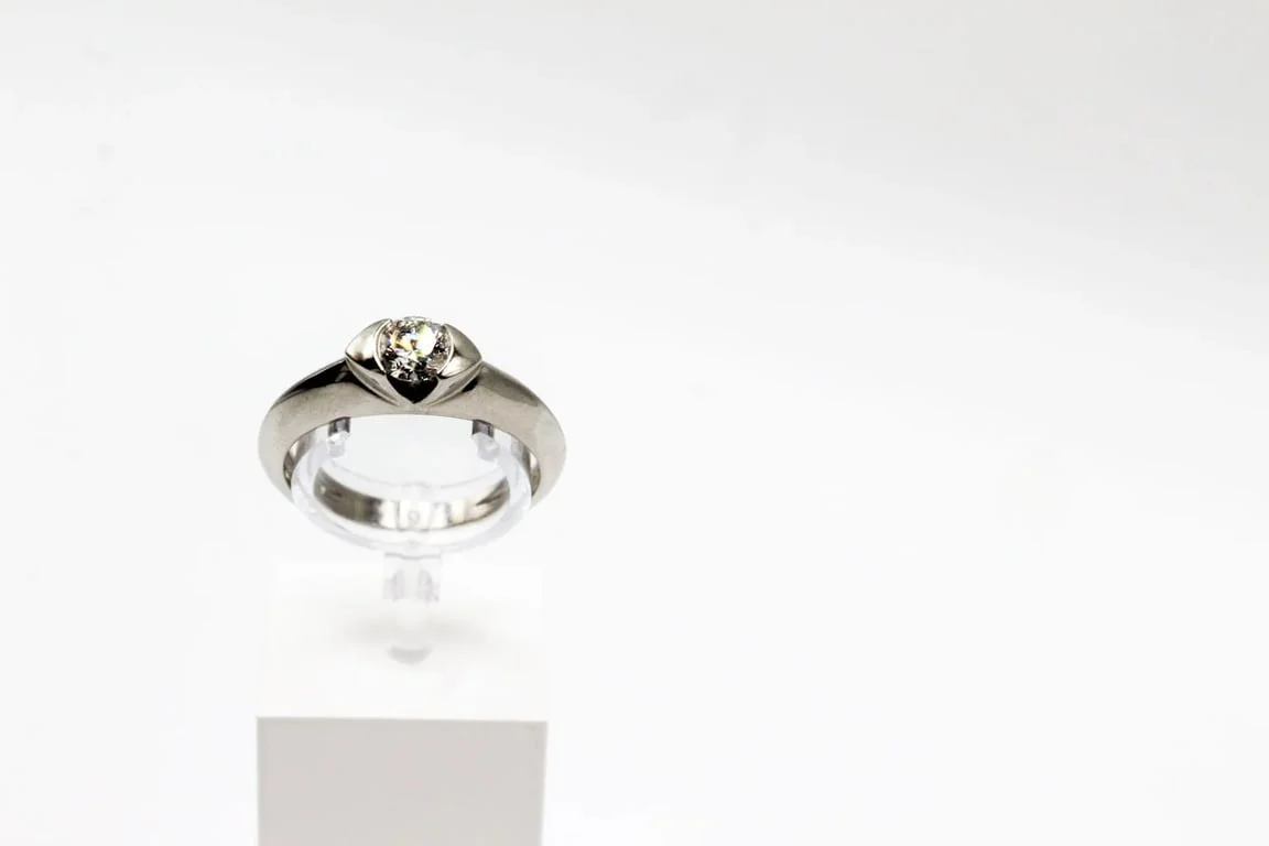 Solitaire white gold and diamond  - Image 7
