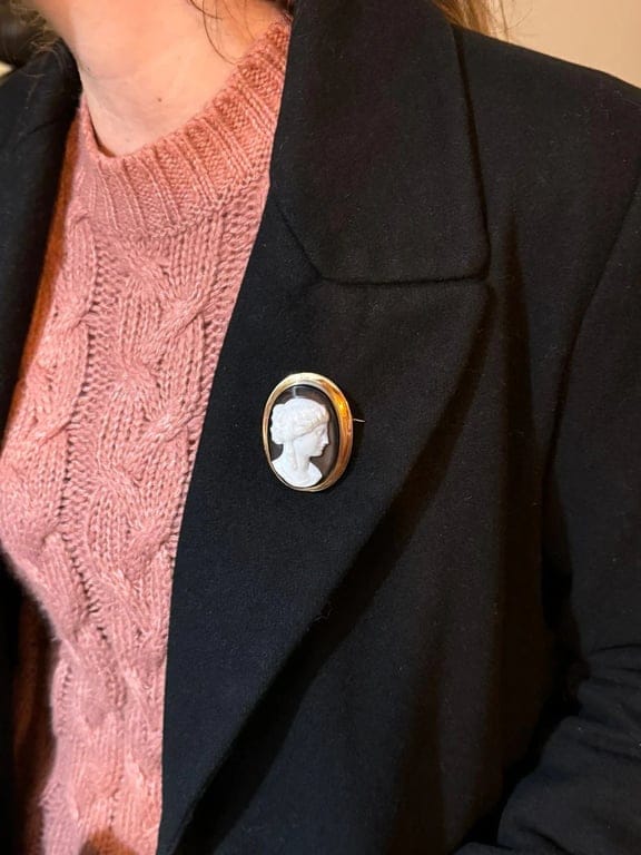 Pin cameo rose gold and agate - Image 3