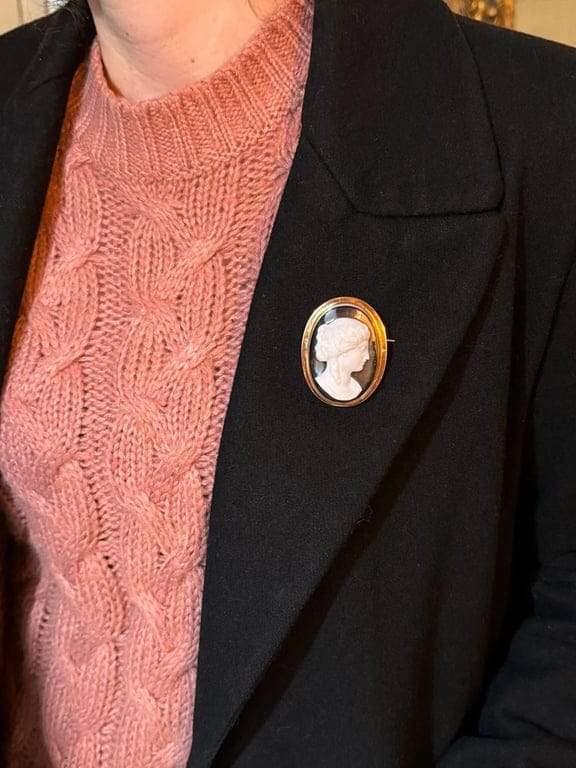 Pin cameo rose gold and agate - Image 4