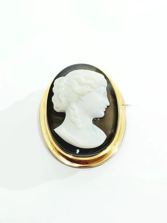Pin cameo rose gold and agate - Image 5
