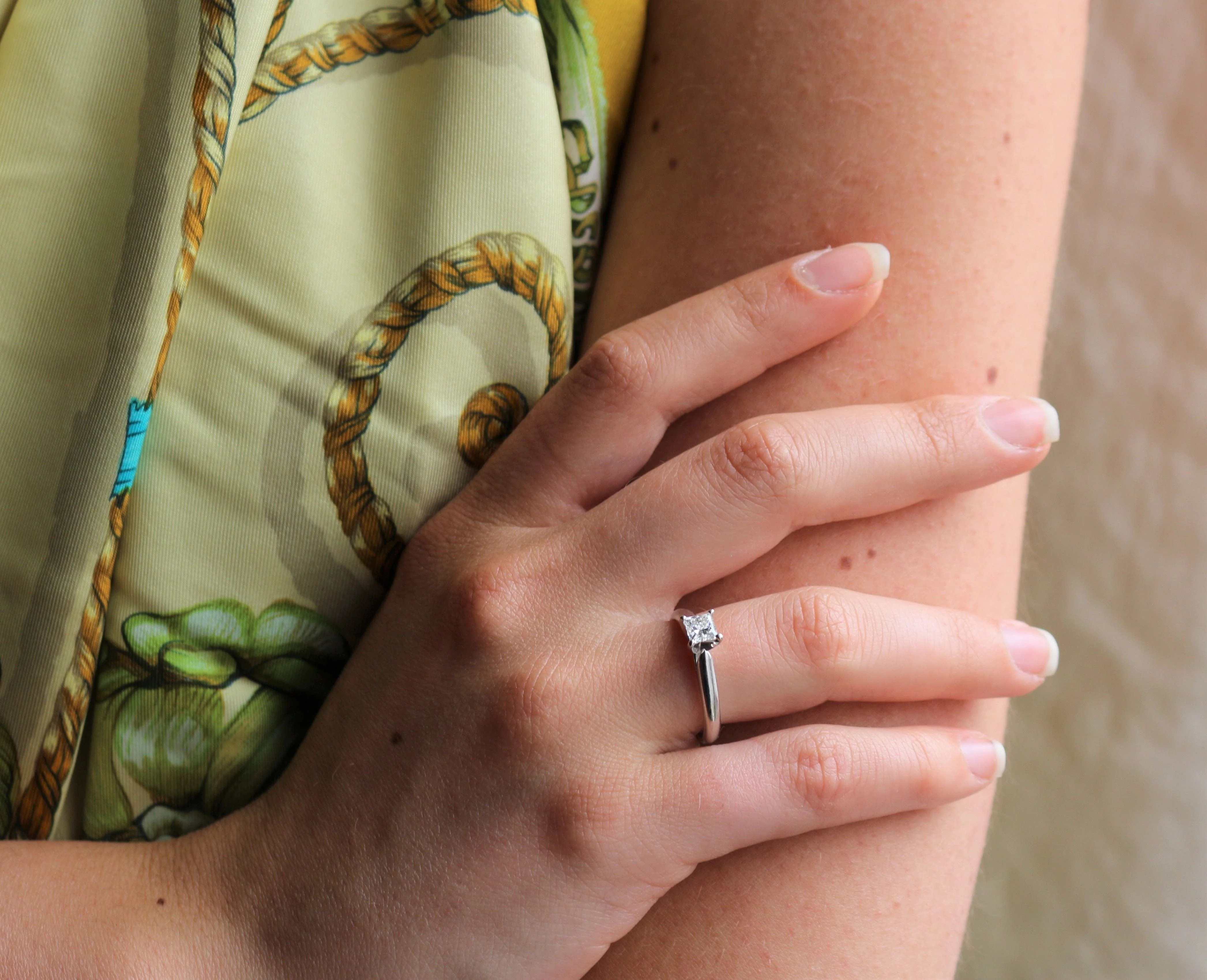 Princess cut solitaire ring - Image 7