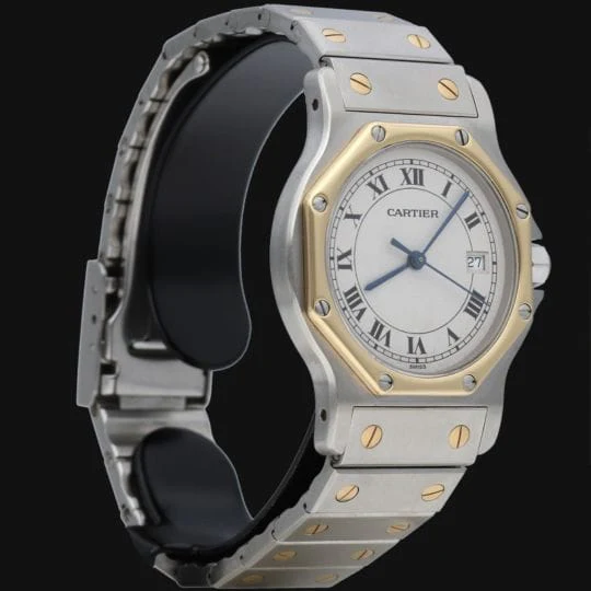 Cartier Santos Ronde Octagon Watch 18K Yellow Gold And Steel - Image 5