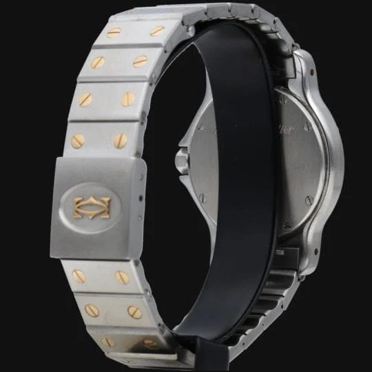 Cartier Santos Ronde Octagon Watch 18K Yellow Gold And Steel - Image 8