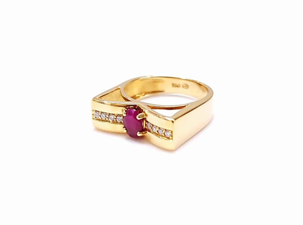 Ruby and diamond ring - Image 3