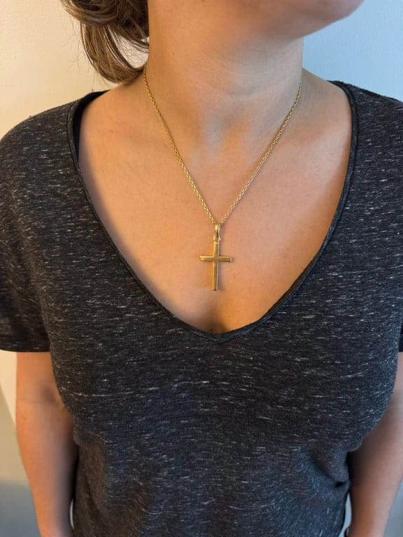 Yellow gold cross - Image 2