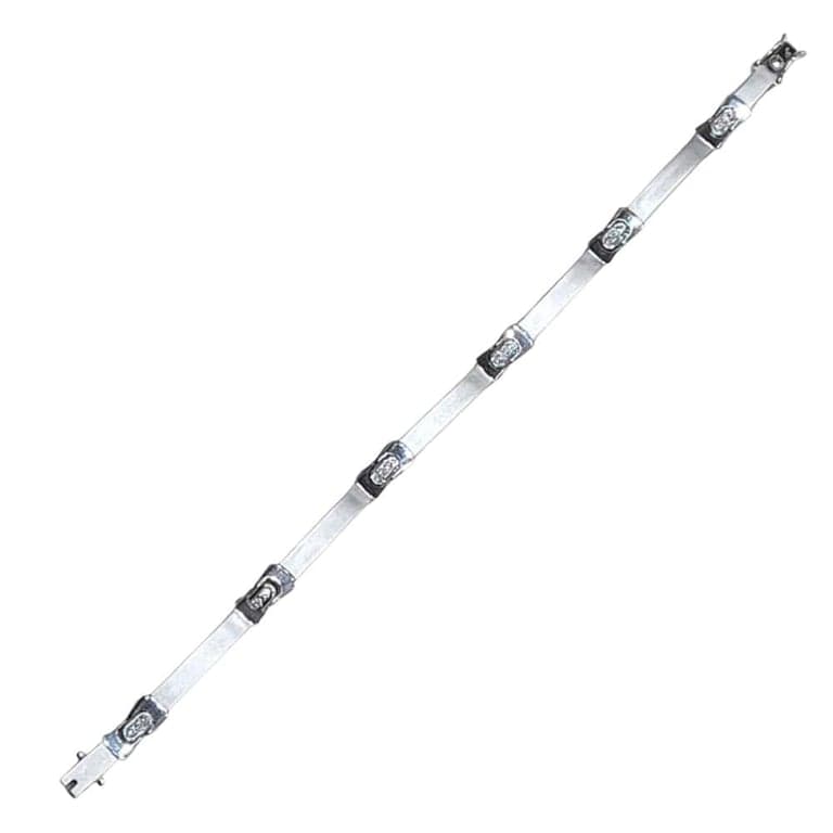 Pulsera - 18k white gold and diamond bracelet 